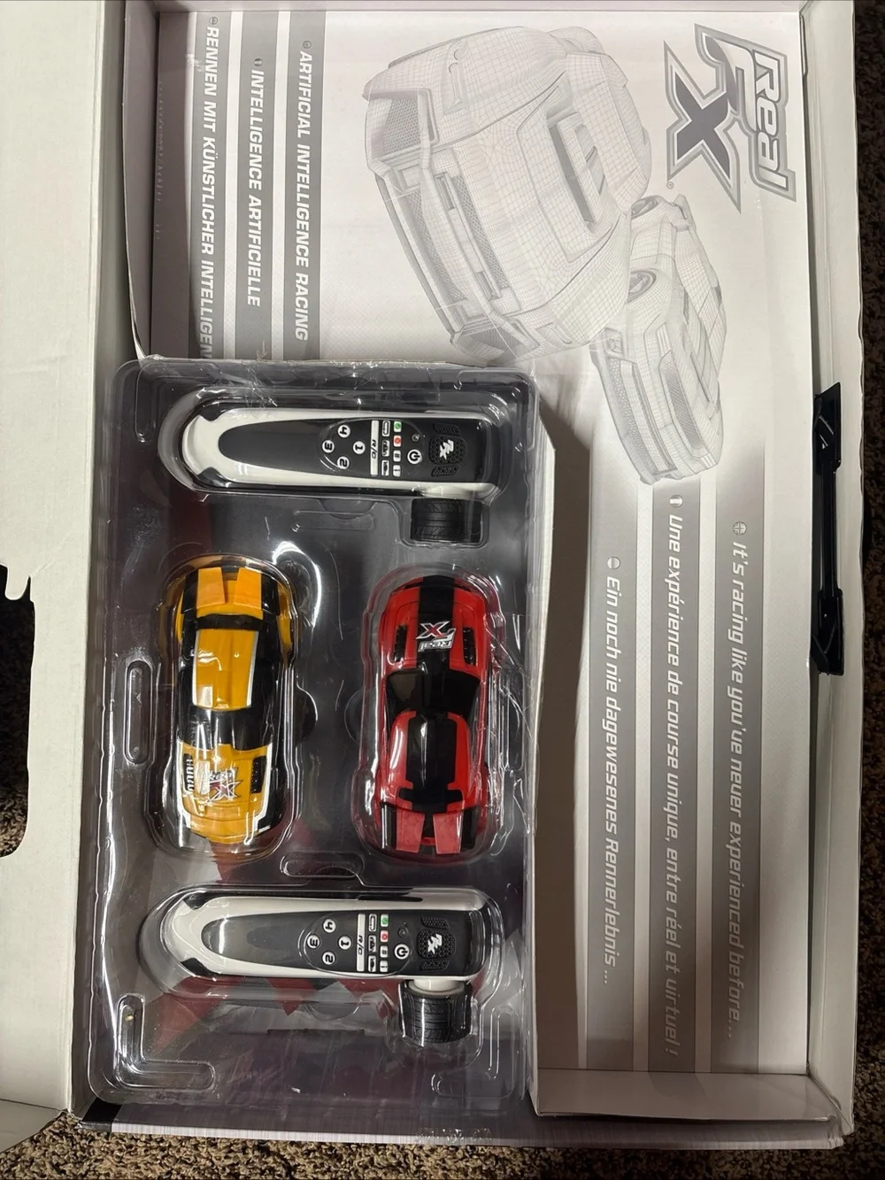 Real FX slotless racing Racetrack System Includes 2 Race Cars, Track